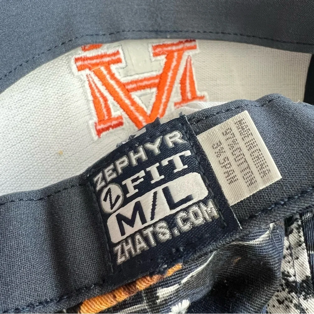 Auburn University Tigers Blue Camo Baseball Hat Cap Embroidered Size M/L